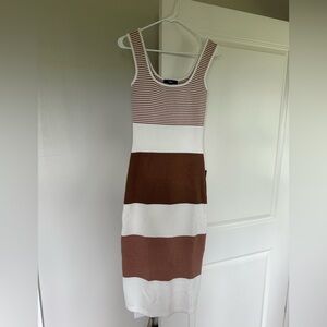 Lulu's Striped Midi Sweater Dress - Size Small